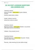 NC 302 POST LICENSING QUESTIONS  AND ANSWERS 2025