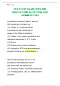 PCA STUDY EXAM LAWS AND  REGULATIONS QUESTIONS AND  ANSWERS 2025