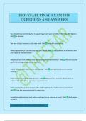 DRIVESAFE FINAL EXAM 2025 QUESTIONS AND ANSWERS