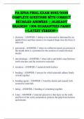 PA EFDA FINAL Exam 2025&sol;2026 Complete Questions with Correct Detailed Answers &vert;&vert;ALREADY GRADED&excl;&excl; 100&percnt; Guaranteed Pass&excl;&excl; <<Latest Version>>