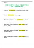 POB SHADWICK EXAM 2 QUESTIONS  AND ANSWERS 2025
