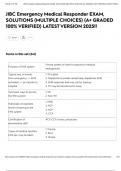 JIBC Emergency Medical Responder EXAM&comma; SOLUTIONS &lpar;MULTIPLE CHOICES&rpar; &lpar;A&plus; GRADED 100&percnt; VERIFIED&rpar; LATEST VERSION 2025&excl;&excl;