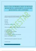 WGU C232&colon; INTRODUCTION TO HUMAN RESOURCES ASSESSMENT&period; EXAM 2025 QUESTIONS AND ANSWERS