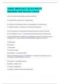 TAMU BIOLOGY 112 EXAM &num;3 Questions and Answers correct