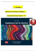 SOLUTION MANUAL For Employment Law for Business&comma; 10th Edition by Dawn Bennett-Alexander&comma; Verified Chapters 1 - 16&comma; Complete Newest Version