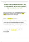AAMI Principles Of Embalming III PHT 414 Exam 2025 &vert; Comprehensive Q&A For Certification Success