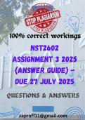 NST2602 Assignment 3 2025 &lpar;Answer Guide&rpar; - Due 27 July 2025