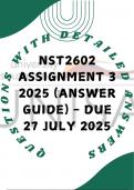NST2602 Assignment 3 2025 &lpar;Answer Guide&rpar; - Due 27 July 2025