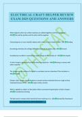 ELECTRICAL CRAFT HELPER REVIEW EXAM 2025 QUESTIONS AND ANSWERS