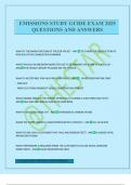 EMISSIONS STUDY GUIDE EXAM 2025 QUESTIONS AND ANSWERS