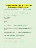 CAL Fire Test UPDATED ACTUAL  Exam  Questions and CORECT Answers