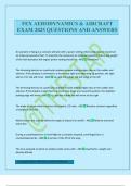 FEX AERODYNAMICS & AIRCRAFT EXAM 2025 QUESTIONS AND ANSWERS