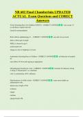 NR 602 Final Chamberlain UPDATED  ACTUAL  Exam Questions and CORECT  Answers 