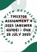 TMS3708 Assignment 4 2025 &lpar;Answer Guide&rpar; - Due 28 July 2025