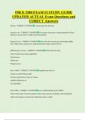 FHCE 3200 EXAM &num;2 STUDY GUIDE  UPDATED ACTUAL Exam Questions and  CORECT Answers 