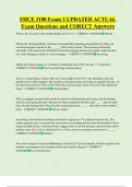 FHCE 3100 Exam 3 UPDATED ACTUAL  Exam Questions and CORECT Answers 