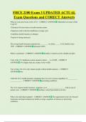 FHCE 2100 Exam 3 UPDATED ACTUAL  Exam Questions and CORECT Answers 