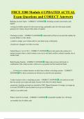 FHCE 3200 Module 4 UPDATED ACTUAL   Exam Questions and CORECT Answers