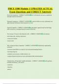 FHCE 3200 Module 1 UPDATED ACTUAL   Exam Questions and CORECT Answers 