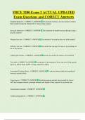 FHCE 3200 Exam 2 ACTUAL UPDATED    Exam Questions and CORECT Answers