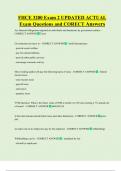 FHCE 3200 Exam 2 UPDATED ACTUAL   Exam Questions and CORECT Answers