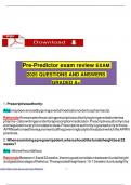 Pre-Predictor exam review EXAM 2025 QUESTIONS AND ANSWERS GRADED A&plus;