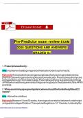 Pre-Predictor exam review EXAM 2025 QUESTIONS AND ANSWERS GRADED A&plus;