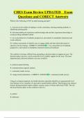 CHES Exam Review UPDATED    Exam  Questions and CORECT Answers