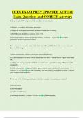 CHES EXAM PREP UPDATED ACTUAL    Exam Questions and CORECT Answers
