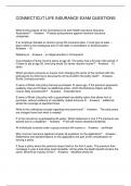 CONNECTICUT LIFE INSURANCE EXAM QUESTIONS