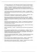 CT INSURANCE LIFE PRODUCER EXAM QUESTIONS