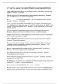T LIFE & HEALTH INSURANCE EXAM QUESTIONS