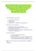 ABC WASTEWATER COLLECTIONS LEVEL I  EXAM STUDY GUIDE 2025&sol;2026 ACCURATE  QUESTIONS AND CORRECT DETAILED  ANSWERS WITH RATIONALES &vert;&vert;   100&percnt; GUARANTEED PASS  <BRAND NEW VERSION> 