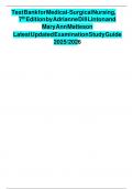 Test Bank for Medical-Surgical Nursing&comma; 7th Edition by Adrianne Dill Linton and Mary Ann Matteson