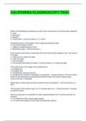 CALIFORNIA FLUOROSCOPY TEST QUESTIONS WITH COMPLETE SOLUTIONS