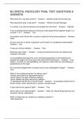 BU DENTAL RADIOLOGY FINAL TEST QUESTIONS & ANSWERS