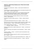 DENTAL ASSISTING RADIOLOGY PRACTICE EXAM QUESTIONS