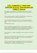 C211 - Competency 4 - Study Guide  UPDATED ACTUAL  Exam Questions and  CORECT Answers 