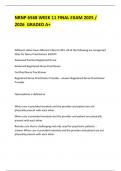 NRNP 6568 WEEK 11 FINAL EXAM 2025 &sol;  2026 GRADED A&plus;