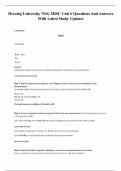Herzing University NSG MISC Unit 6 Questions And Answers With Latest Study Updates