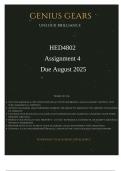 HED4802 Assignment 4 2025 Due August 2025