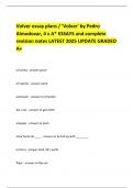 Volver essay plans &sol; 'Volver' by Pedro  Almodovar&comma; 4 x A&ast; ESSAYS and complete  revision notes LATEST 2025 UPDATE GRADED  A&plus;