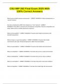 CSU MIP 302 Final Exam 2025 With 100&percnt; Correct Answers