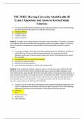 NSG MISC Herzing University Adult Health III Exam 1 Questions And Answers Revised Study Solutions