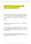 WILKES NSG 526 Exam 2 questions with  correct answers updates final
