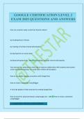 GOOGLE CERTIFICATION LEVEL 2 EXAM 2025 QUESTIONS AND ANSWERS