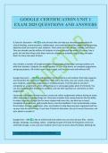 GOOGLE CERTIFICATION UNIT 1 EXAM 2025 QUESTIONS AND ANSWERS