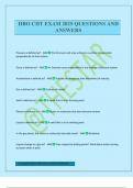 HBO CHT EXAM 2025 QUESTIONS AND ANSWERS