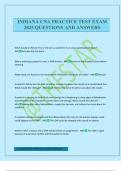 INDIANA CNA PRACTICE TEST EXAM 2025 QUESTIONS AND ANSWERS