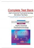 FULL TEST BANK Stahl's Essential Psychopharmacology&colon; Neuroscientific Basis and Practical Applications 5th Edition by Stephen M&period; Stahl &lpar;Author&rpar; With 100&percnt; Verified Questions And Answers Graded A&plus;&period;&sol; All Chapters 1-14 Fully C0vered&sol; Latest Update